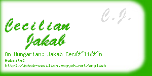 cecilian jakab business card